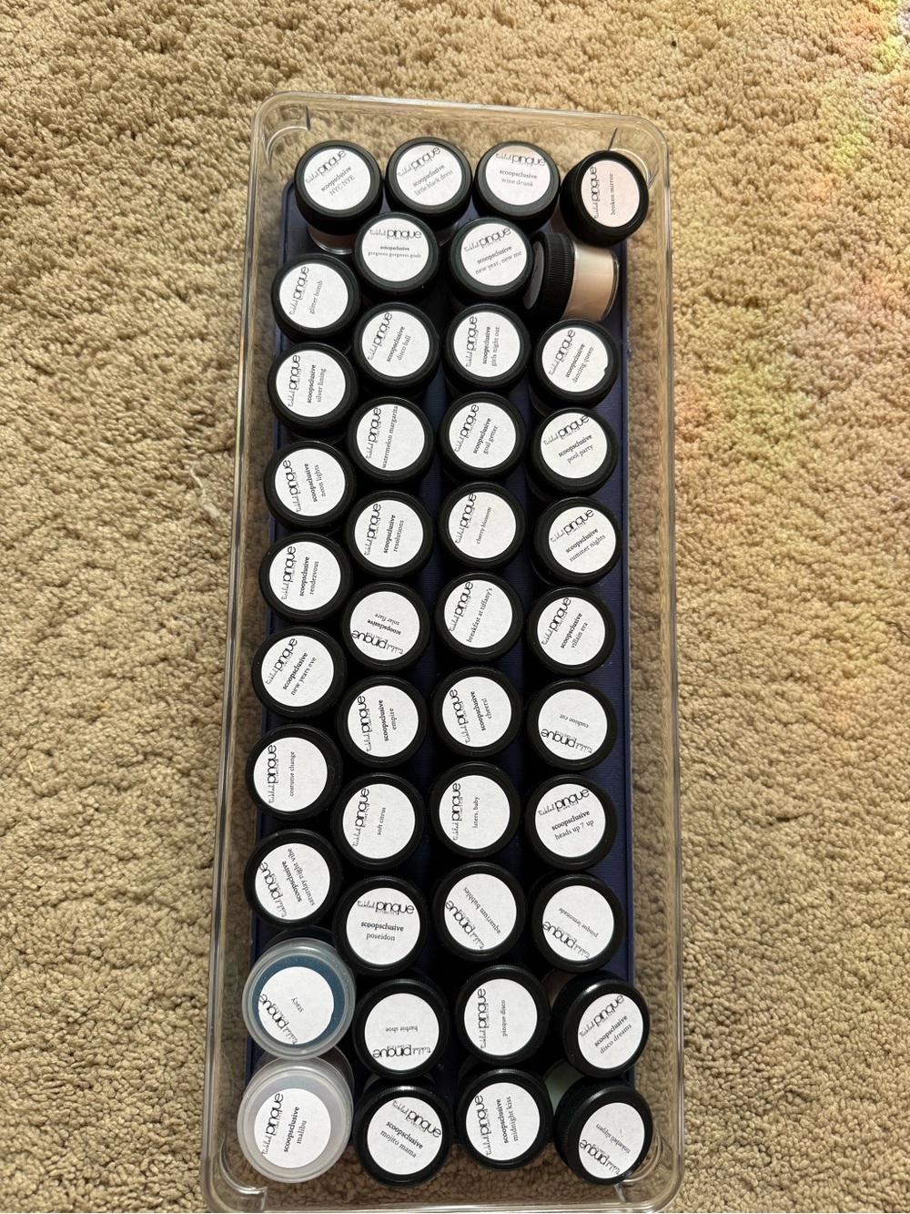 Scoop size Tickled Pinque Acrylic Lot